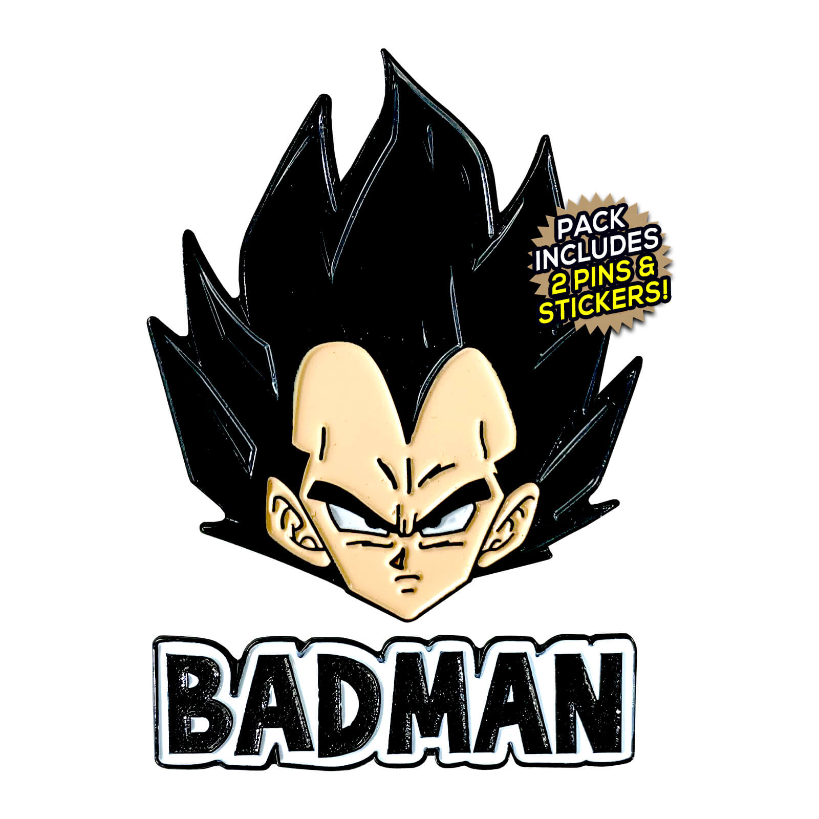 Badman Vegeta (2 Pin) Pin Pack [Includes 2 FREE Stickers] – King of the Pin