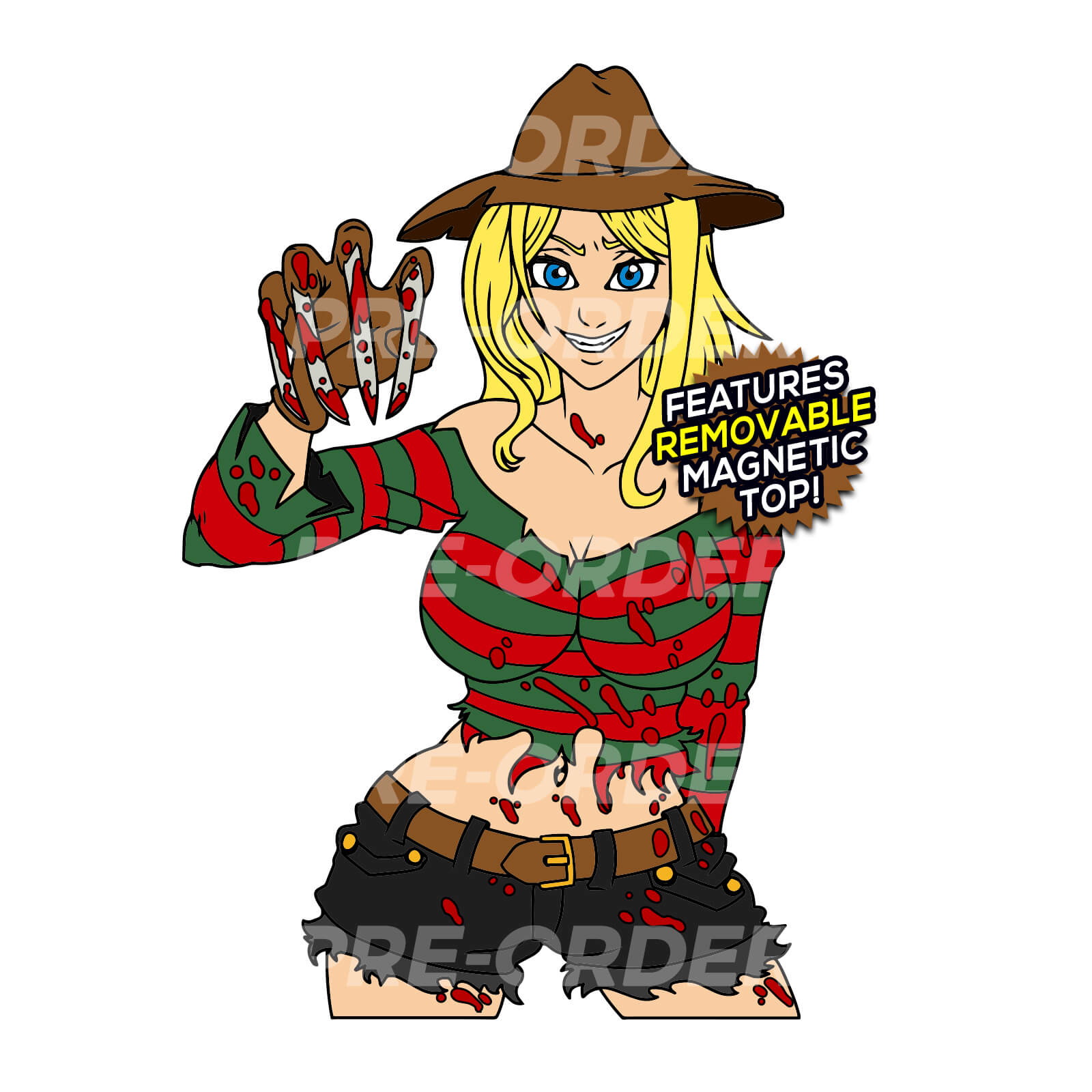 Female Freddy Krueger After Hours Enamel Pin – King of the Pin