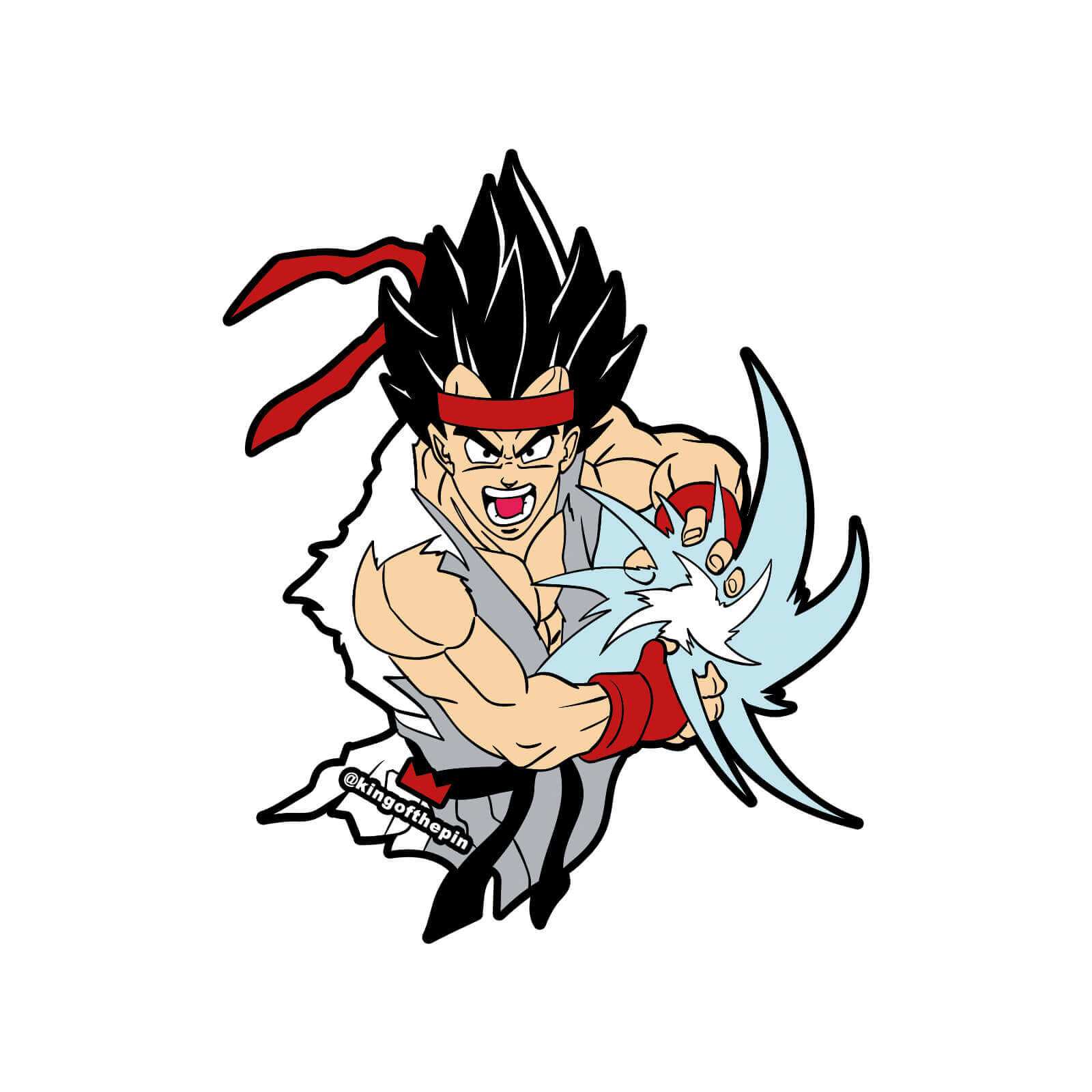 Rygeta (Street Fighter x Dragon Ball Z Mashup) Sticker – King of the Pin