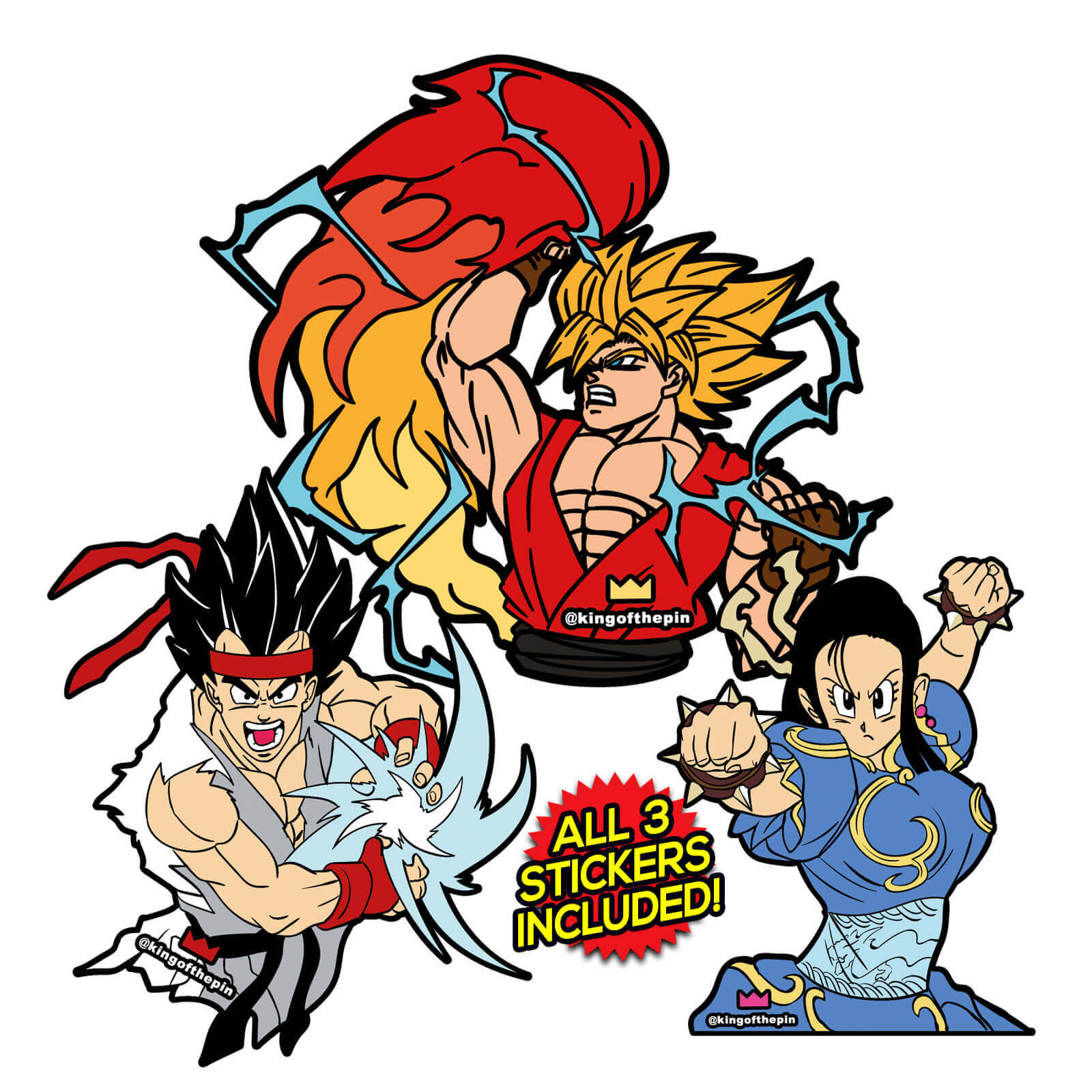 Street Fighter Z Sticker Pack (includes All 3 Stickers) – King of the Pin